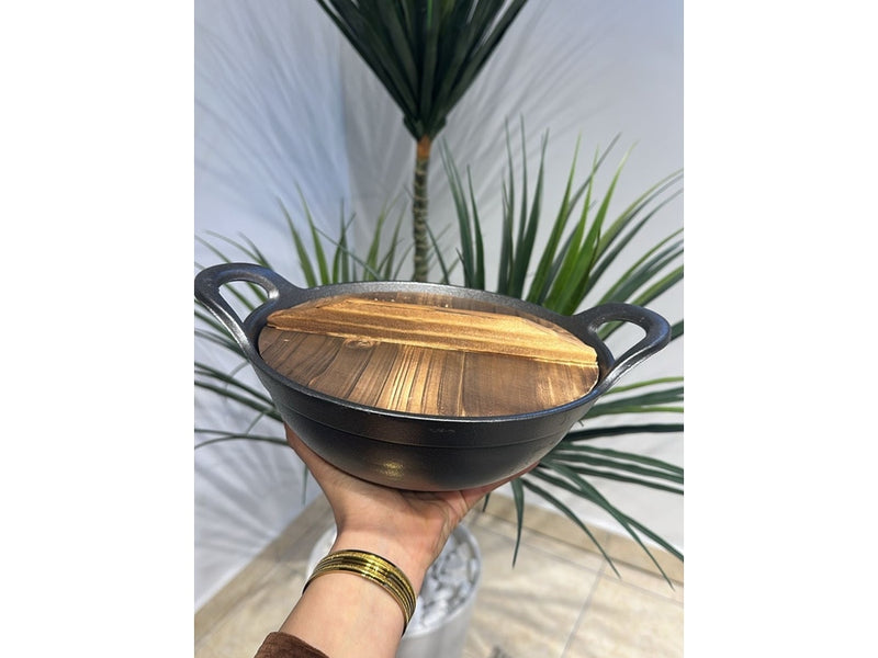 حله زهر بغطاء خشب طبيعي مقاس ٢٤ سم& ك*ق10