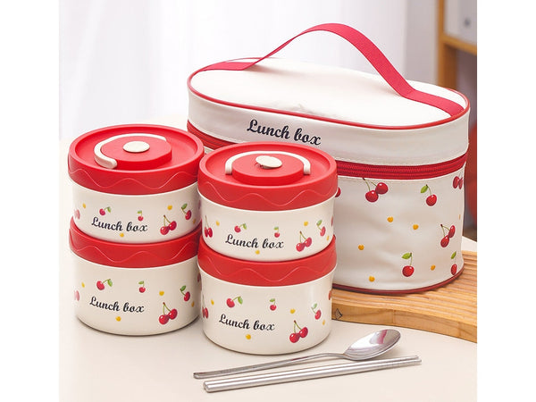 طقم علب لانش بوكس 4 قطع مع شنطه حراري 4726 & ك*ق 30