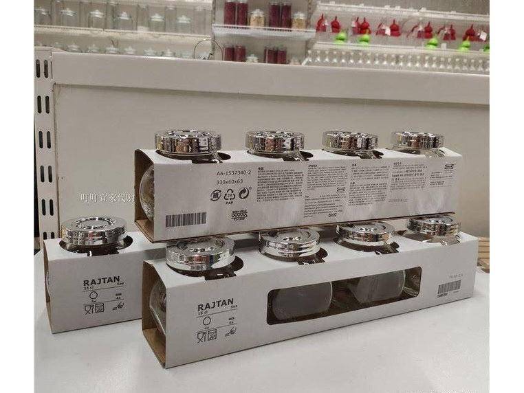 طقم توابل ايكيا غطاء سيلفر 4120 & ك*ق 36