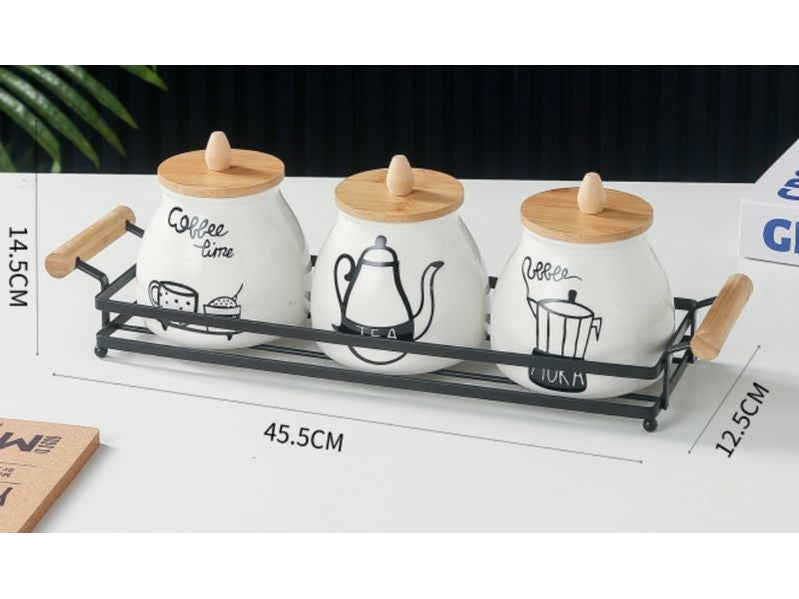 طقم توابل 3 قطع بحامل معدن  & ك*ق 16