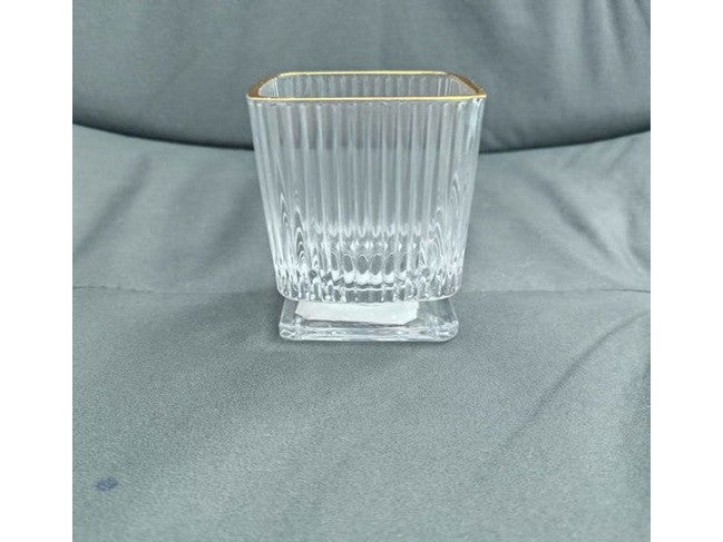 طقم 6 كوب كبير بقاعده مضلع بحرف دهبي 4030 & ك*ق 12