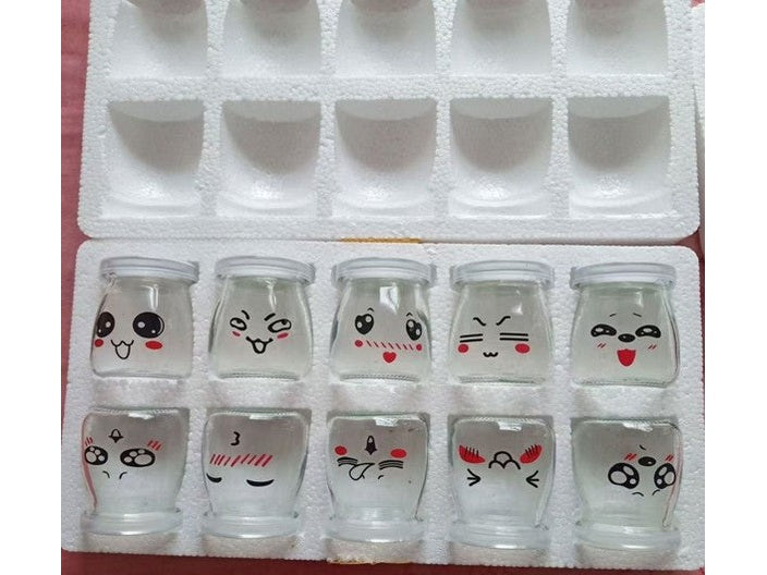 طقم علب زبادي 10 قطع & ك*ق 16