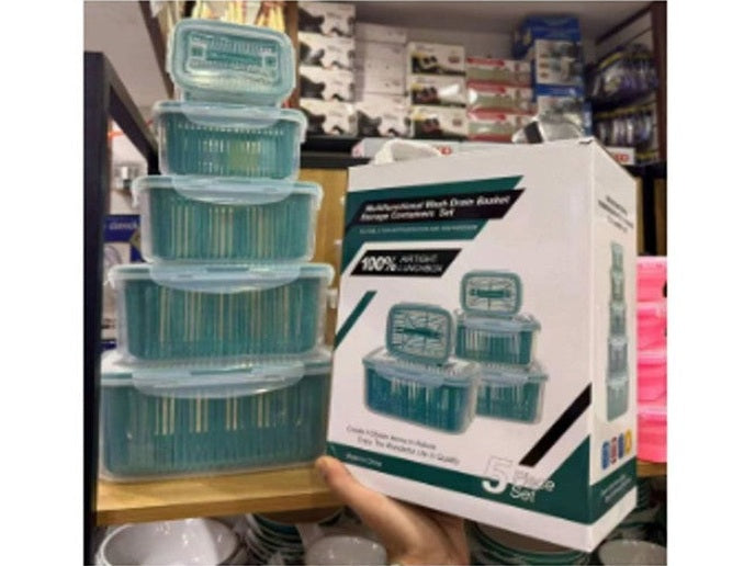 طقم علب ثلاجه 5 قطع بالمصفا  & ك*ق 16