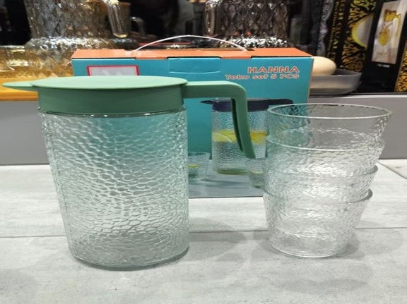 طقم دورق + 4 كوب زجاج 5013 & ك*ق 20