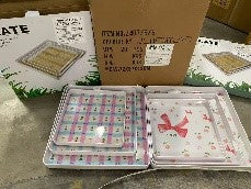 طقم صواني ملامين 3 قطع مقاسات 6041 & ك*ق 20